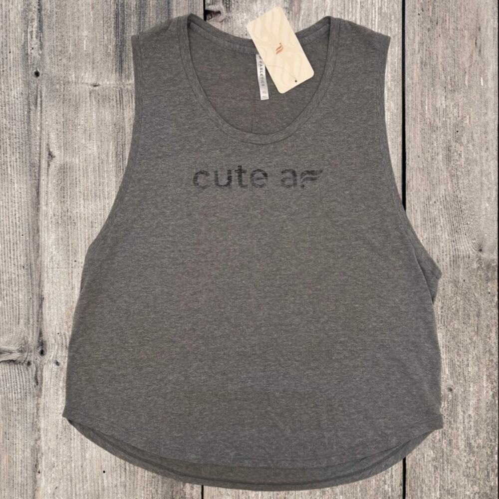 FABLETICS JANIS GRAPHIC MUSCLE TEE, SIZE X-LARGE (12-14)